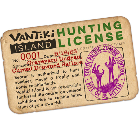 Zombie Hunting License Registration