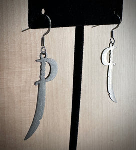 Pirate Sword Titanium Earring set