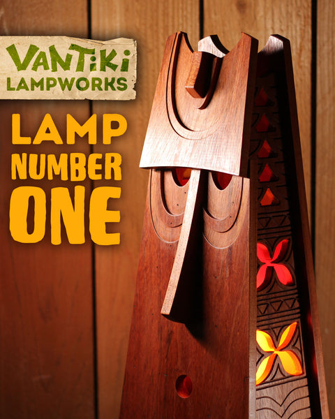 Tiki Lamp made from Cherry